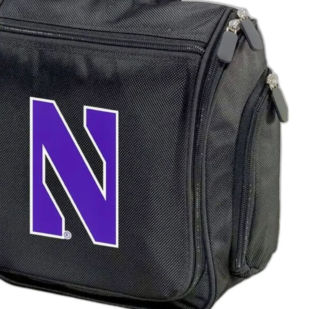 Northwestern Toiletry Travel Hanging NU Wildcats Black Travel Zipper Bag